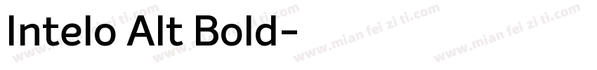 Intelo Alt Bold字体转换